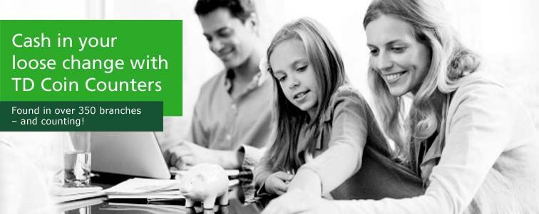 Cash in your loose change with TD Coin Counters