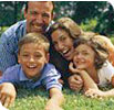Image of family in a park