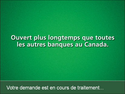 GAB - Écran indiquant que la sauvegarde de la demande est en cours