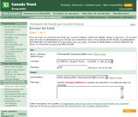 Virement de fonds par courriel Interac