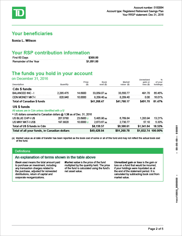 What are some services offered by TD Canada Trust EasyLine?