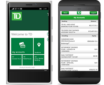 How do you log on to your TD Canada account?