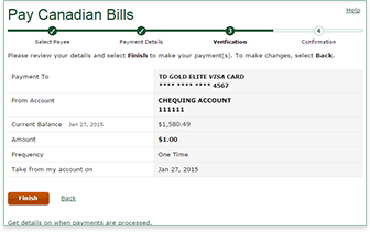 How can you pay a bill with EFT from your checking account?