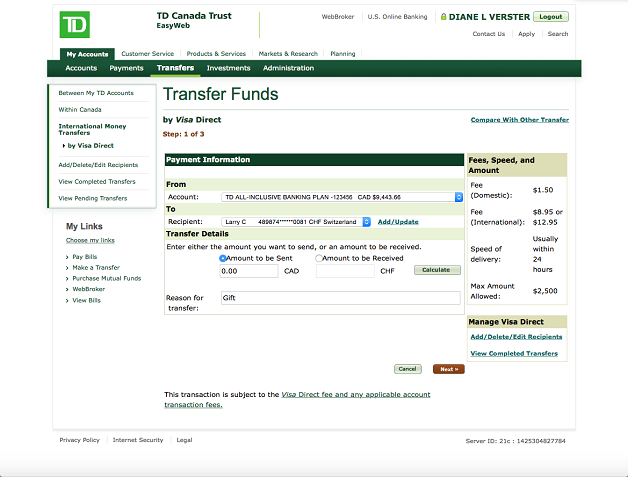 td canada trust online trading