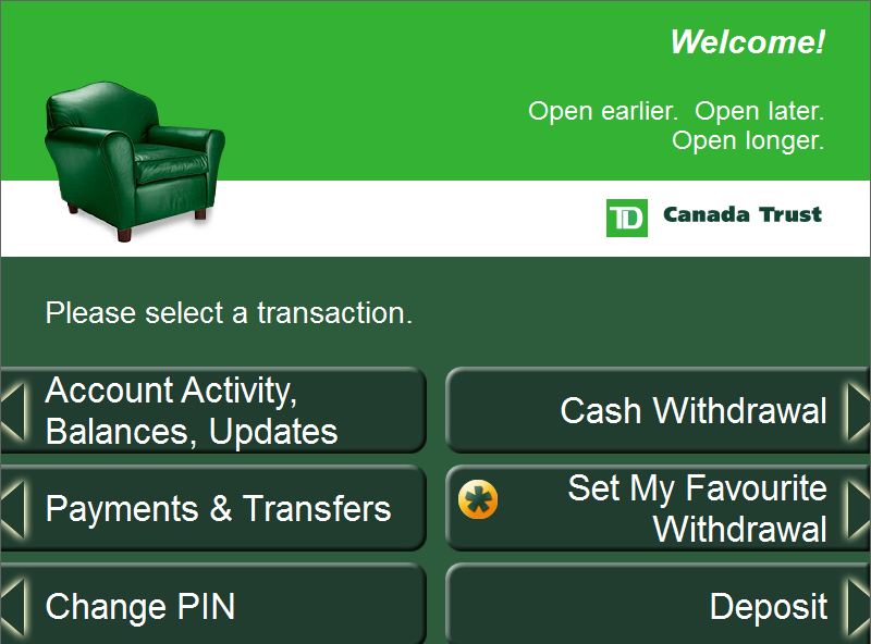 Td Bank Atm Machine Toronto Canada Stock Editorial Photo