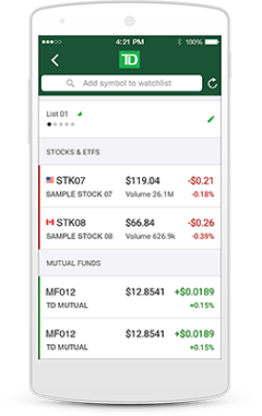 td canada trust trading app