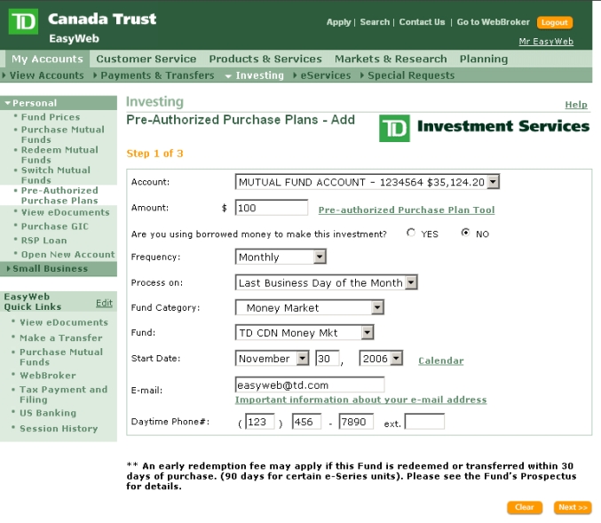 EasyWeb Tour - Small Business Banking - Pre-Authorized ...