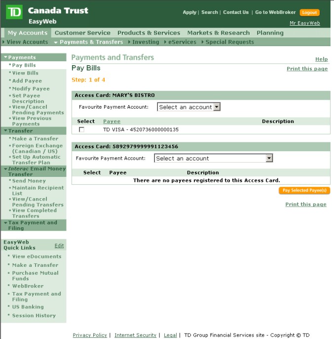 Td easyweb